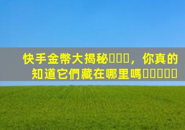 快手金幣大揭秘，你真的知道它們藏在哪里嗎？